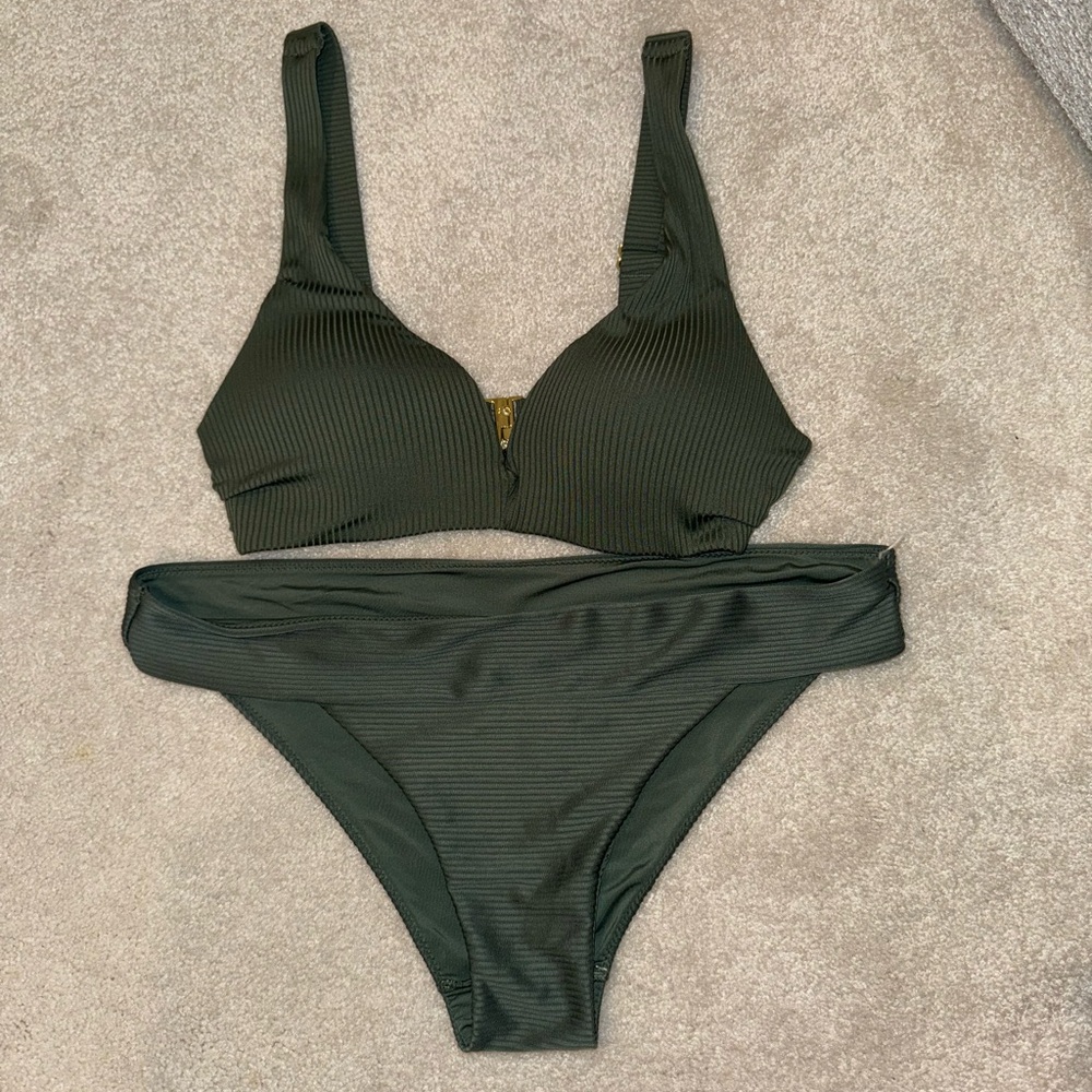 Dark Green Bikini Set